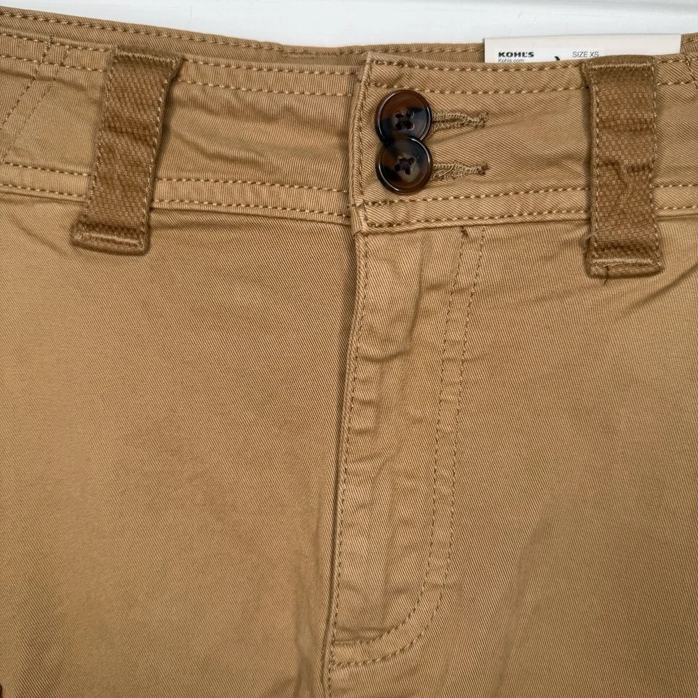 NEW SO Juniors Size XS Brown Tan Cargo Straight Madi Skirt Pockets Cotton NWT - Picture 6 of 11